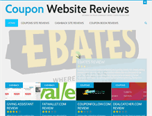 Tablet Screenshot of couponwebsitereviews.com